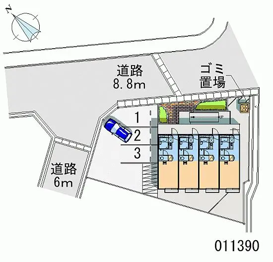 ★手数料０円★明石市魚住町西岡　月極駐車場（LP）